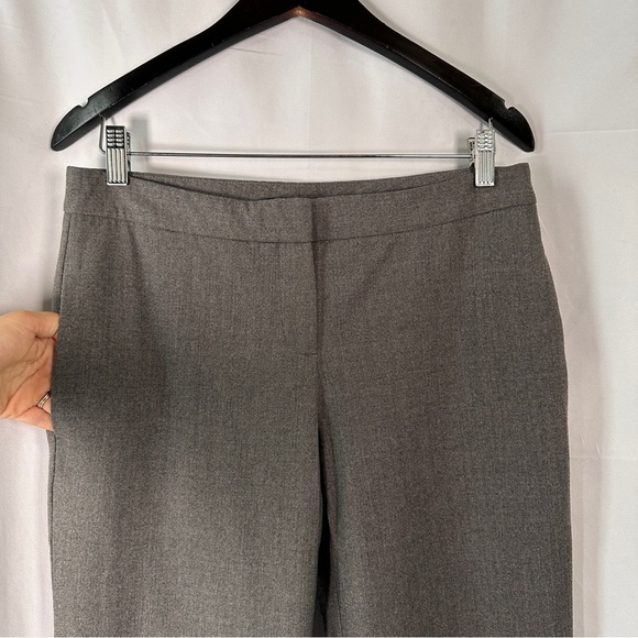 Theory Wool Blend Bootcut Pants Quiet Luxury Minimalist Tailored Gray Size 8 - Picture 10 of 17